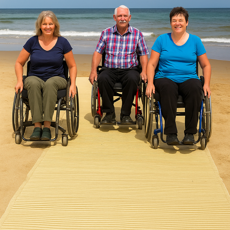 Polyester Mesh Flexible Access Beach Mats